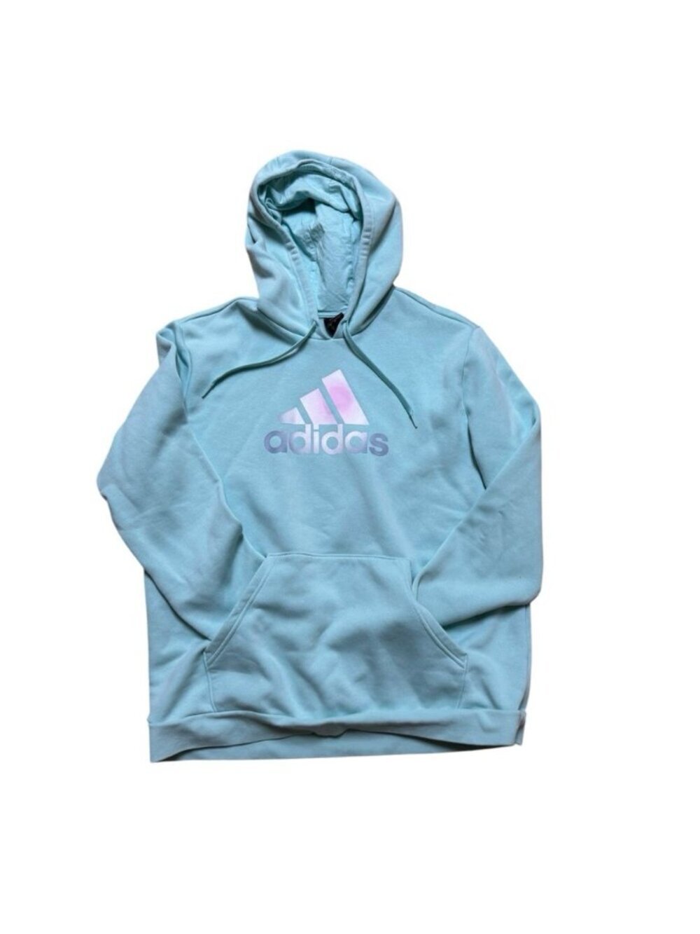 Adidas Mint Green Logo Hoodie Kangaroo Pocket XL